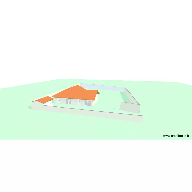 maison. Plan de 2  et 165 m²