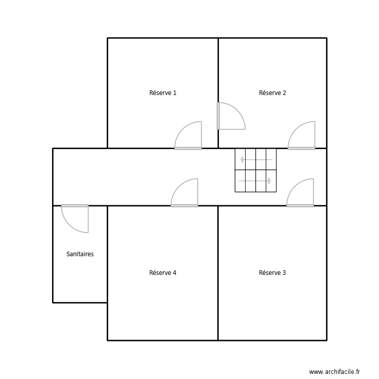 Vic 1er. Plan de 6 pièces et 51 m2