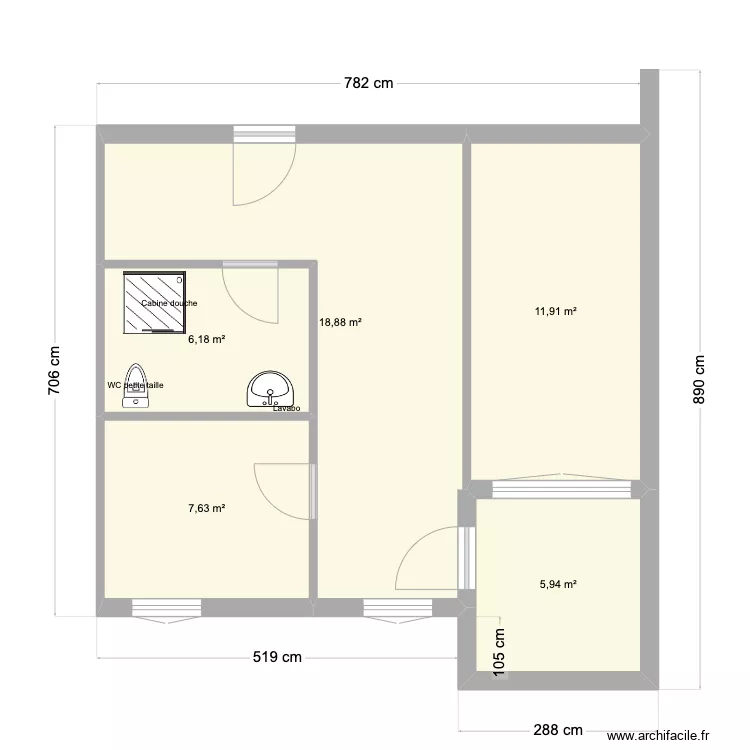 appt martin ux. Plan de 