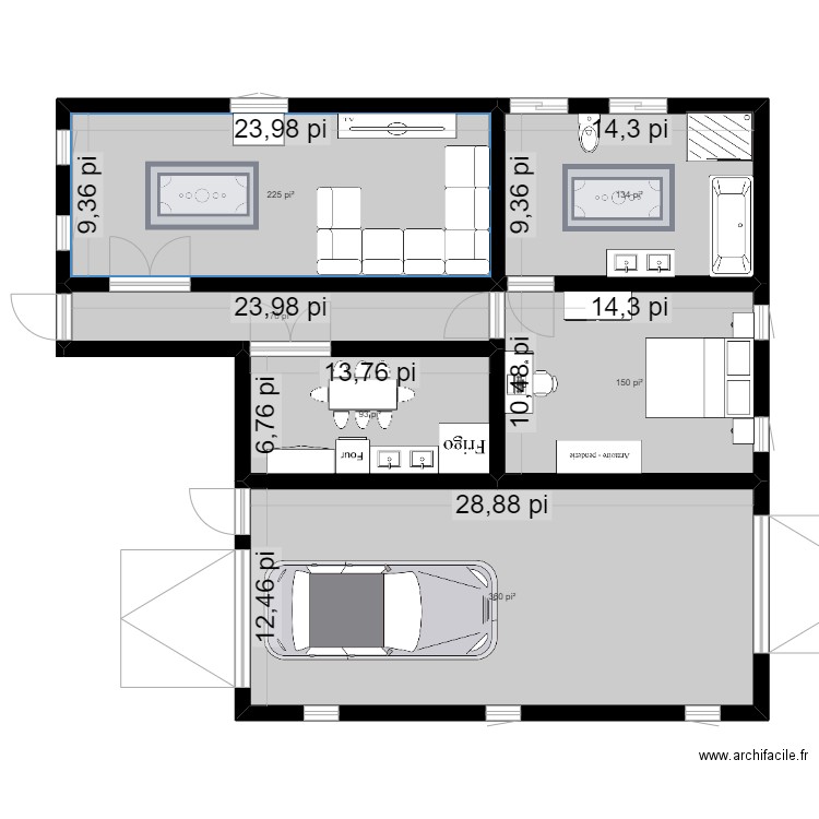 maison de reve. Plan de 6 pièces et 96 m2