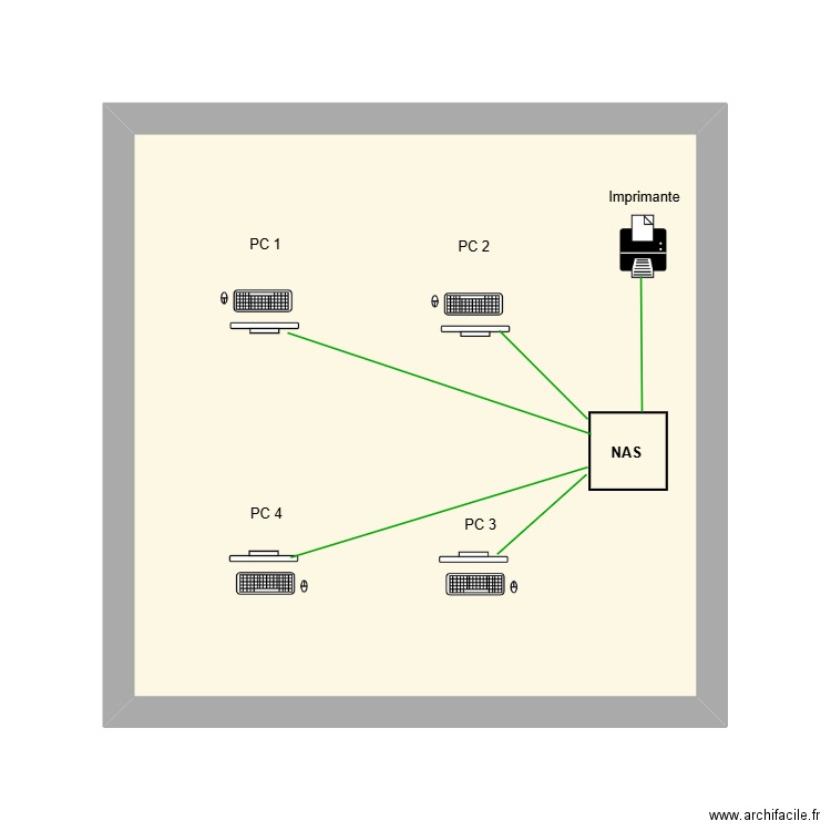 plant ilot RG. Plan de 1 pièce et 23 m2