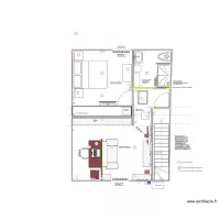 Sol 2: Salon separation + Chambre + SDB variante
