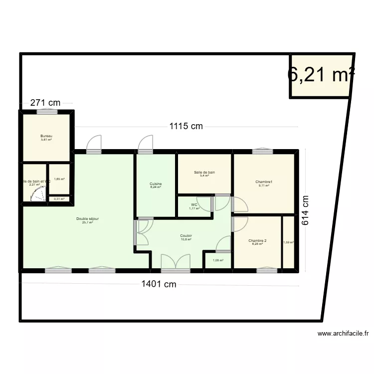 ARGEL&Egrave;S 2. Plan de 14  et 84 m²