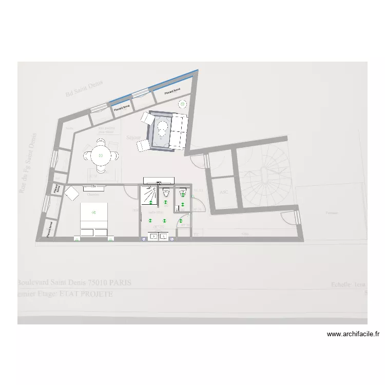 Projet Saint Denis . Plan de 
