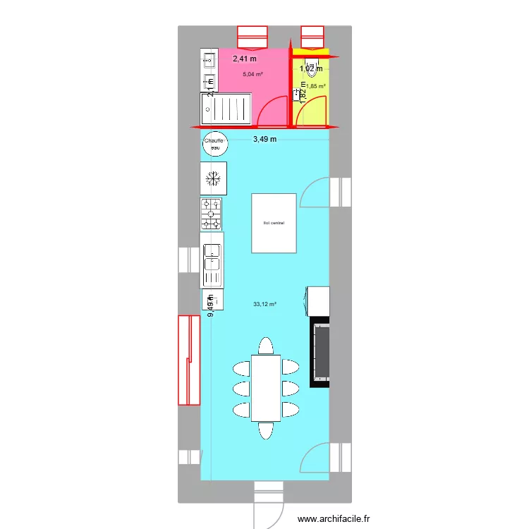 ROBILIARD projet 1. Plan de 4 et 40 m² ROBILIARD projet 1. Plan de 4 et 40 m²