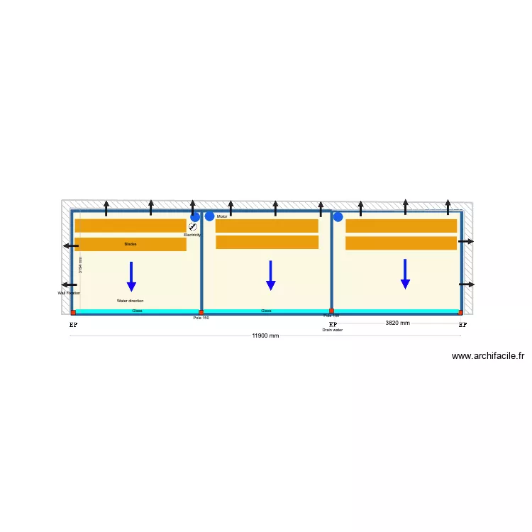 Kohn. Plan de 3  et 36 m²