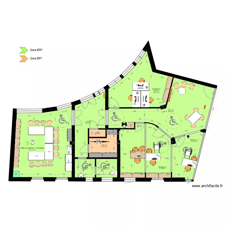 Pamiers v11 - ERP. Plan de 13 et 142 m² Pamiers v11 - ERP. Plan de 13 et 142 m²