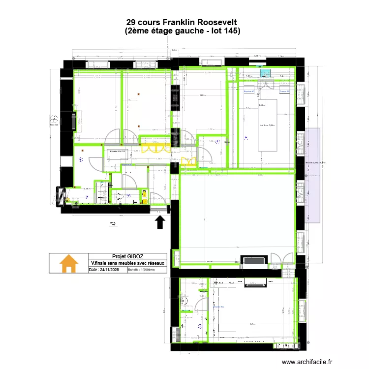 29 crs FR V52C clim3. Plan de 34  et 106 m²
