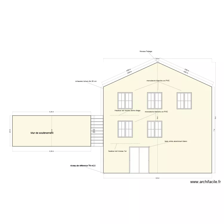 plan de fa&ccedil;ade 1. Plan de 