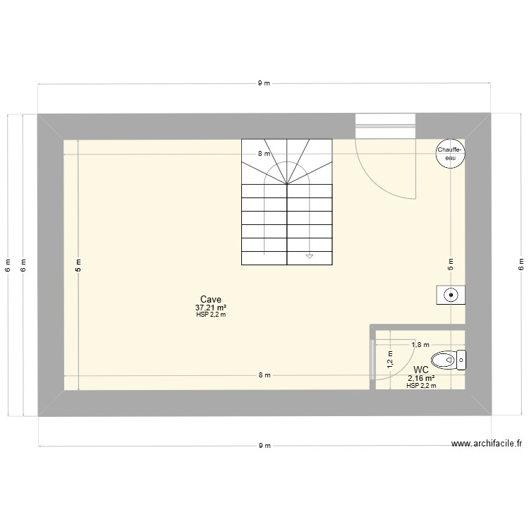 valayssac. Plan de 2 pièces et 42 m2