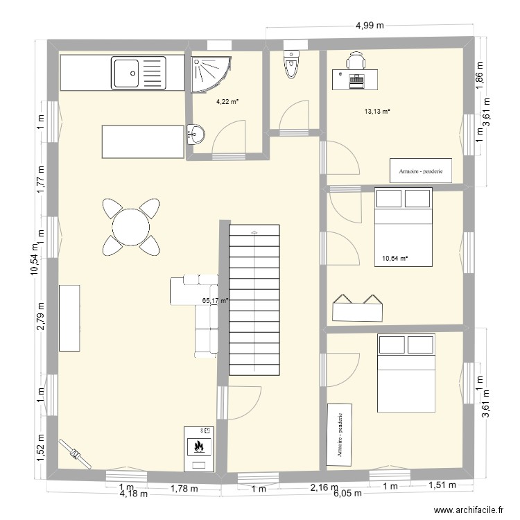 plan christelle. Plan de 4 pièces et 93 m2