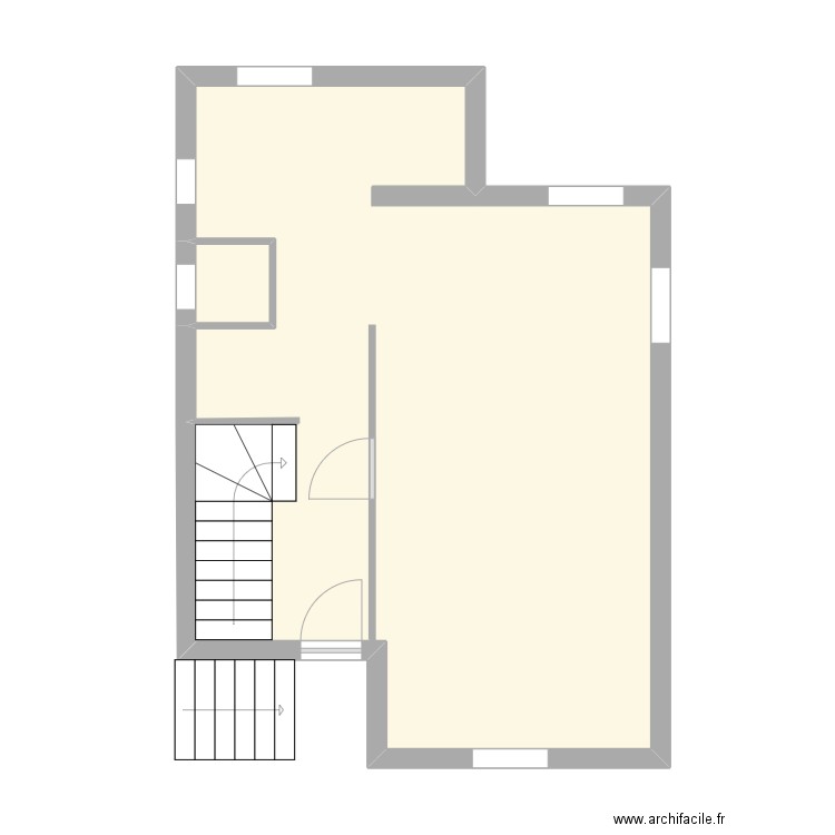 bronner. Plan de 2 pièces et 45 m2