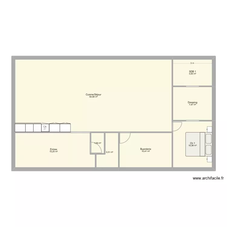 St Briac 2 NE PAS TOUCHER. Plan de 8 Pièces et 119 m² St Briac 2 NE PAS TOUCHER. Plan de 8 Pièces et 119 m²