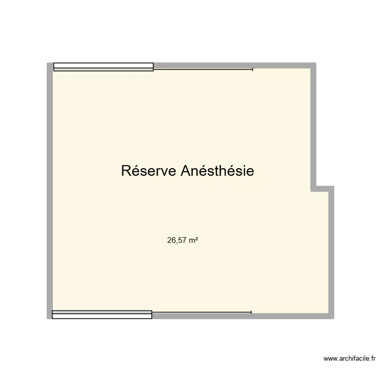 Réserve Anésthésie CHU Helora Mons Kennedy. Plan de 1 pièce et 27 m² Réserve Anésthésie CHU Helora Mons Kennedy. Plan de 1 pièce et 27 m²