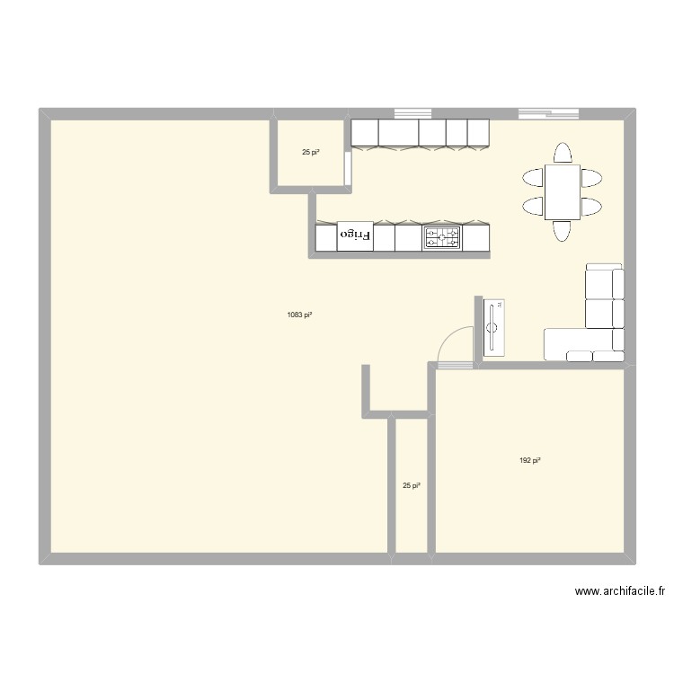 V CSC 1. Plan de 4 pièces et 123 m2