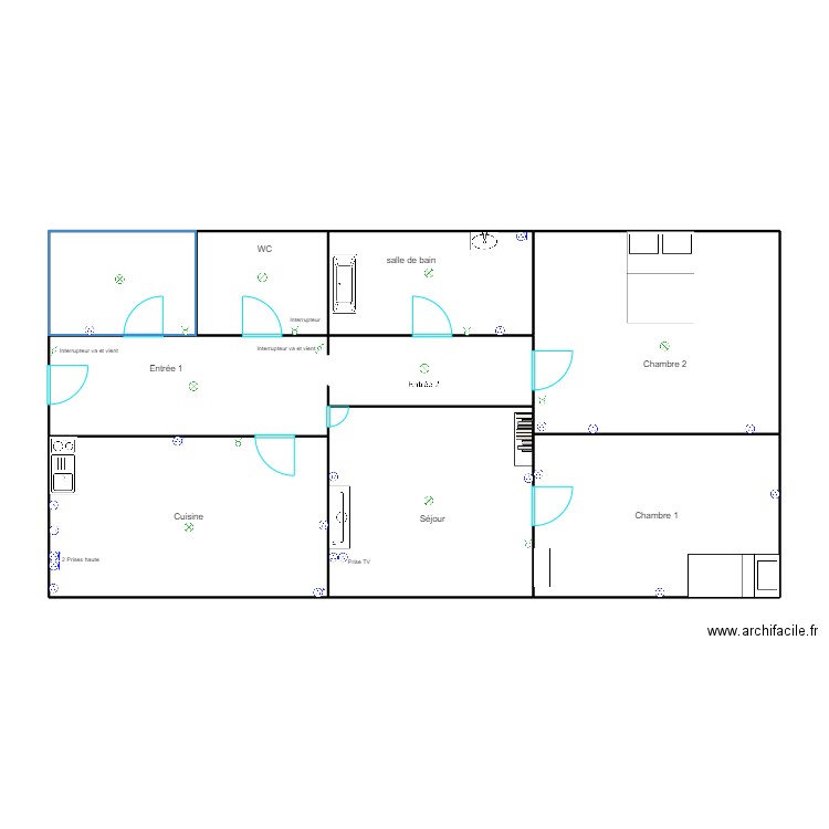 3055 plan. Plan de 8 pièces et 112 m2