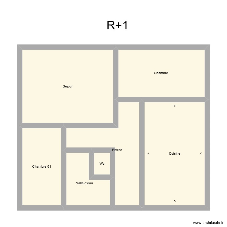 350602311. Plan de 7 pièces et 70 m2