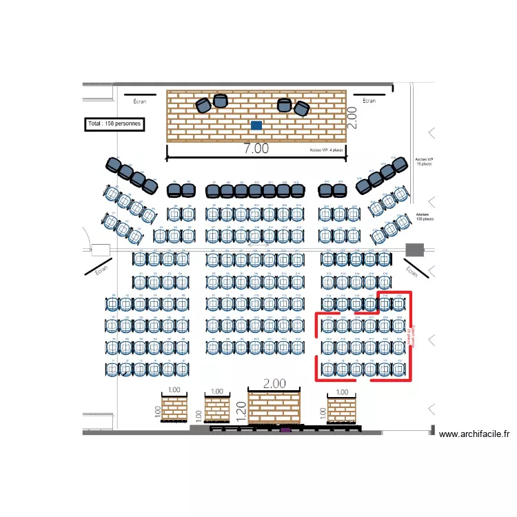 Plan Auditorium. Plan de 