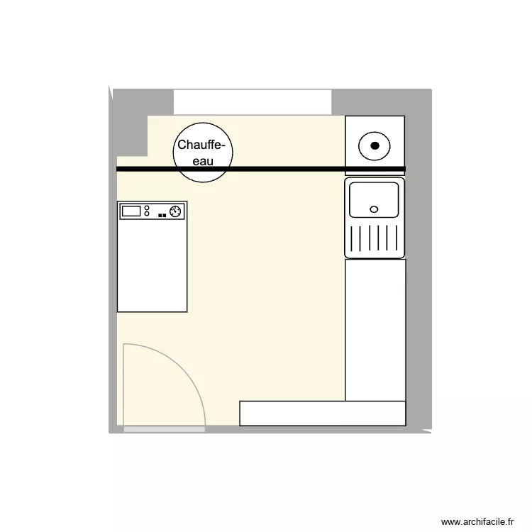 Buanderie plan actuel. Plan de 1 Pièce et 9 m² Buanderie plan actuel. Plan de 1 Pièce et 9 m²