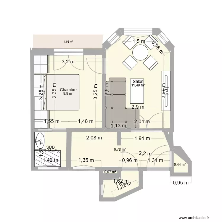 MEILHAC après travaux. Plan de 9 Pièces et 33 m² MEILHAC après travaux. Plan de 9 Pièces et 33 m²