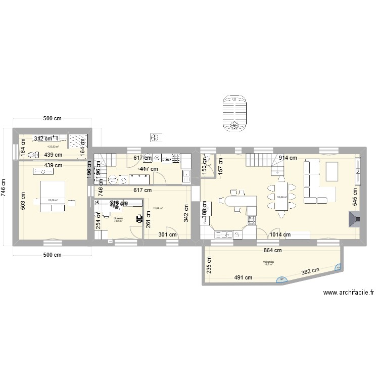 maison projet 1 LAURA. Plan de 15 pièces et 263 m2