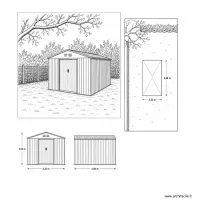 dessin plan abri cot&eacute;