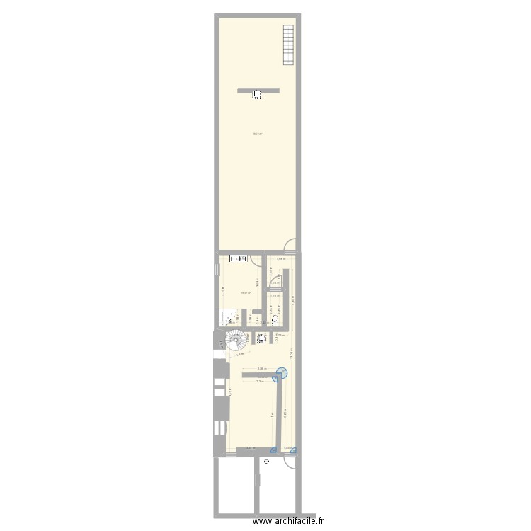 maison. Plan de 3 pièces et 135 m2