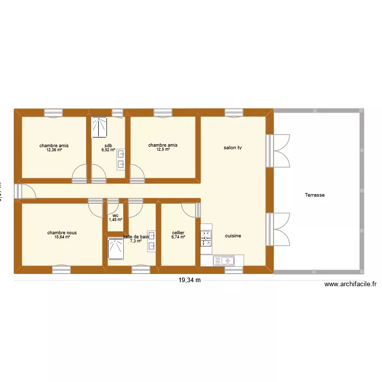 affiniam3. Plan de 17 Pièces et 232 m²