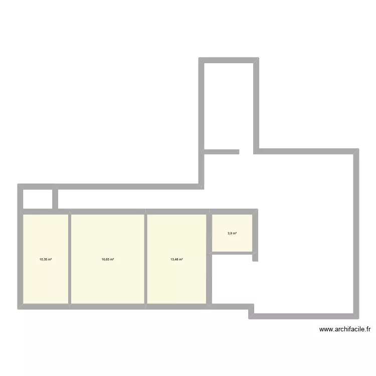 MAISON VF. Plan de 4 Pièces et 44 m²