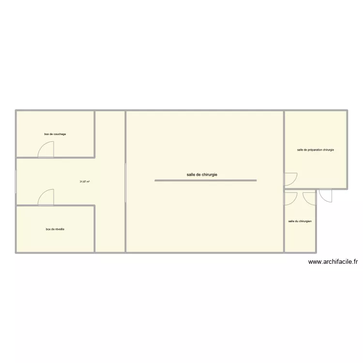 salle chirurgie. Plan de salle chirurgie. Plan de
