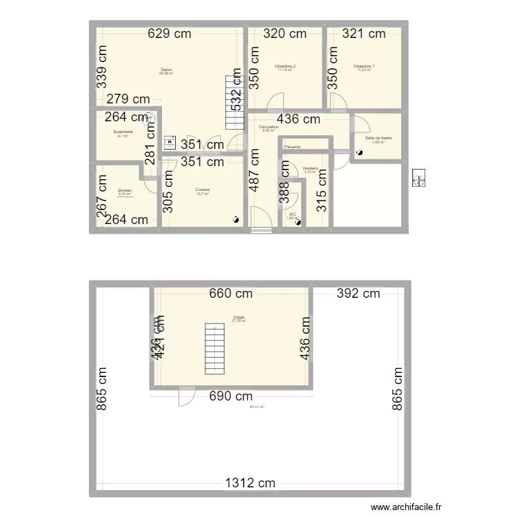 Maison T&F. Plan de 