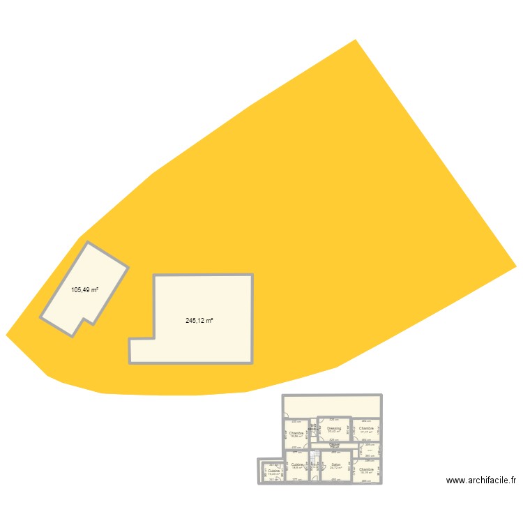 Saint-hippolyte  rdc 2. Plan de 13 pièces et 508 m2