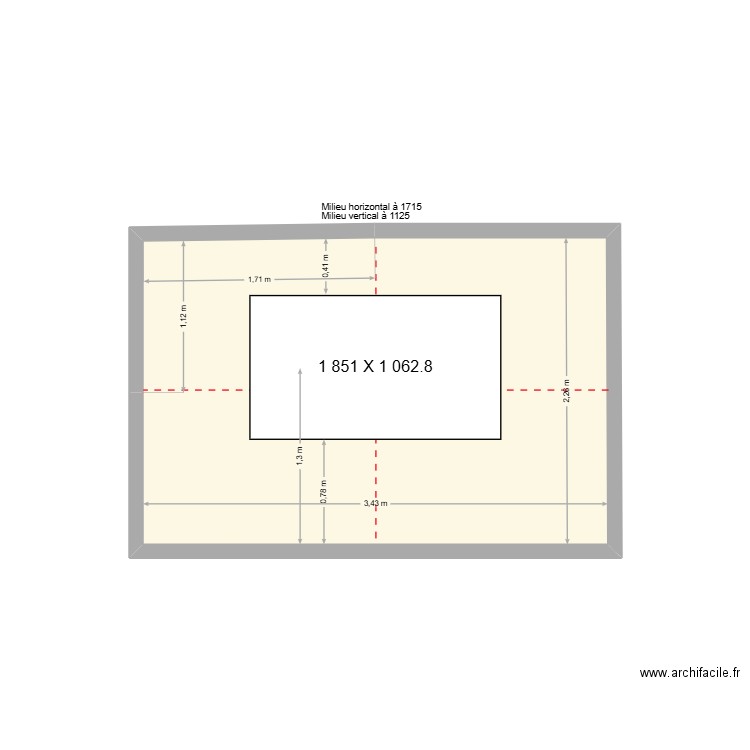 mur TV. Plan de 1 pièce et 8 m2