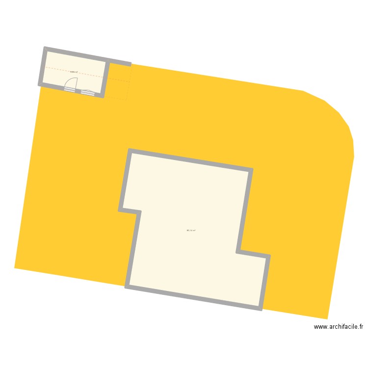 garage (2). Plan de 2 pièces et 90 m2