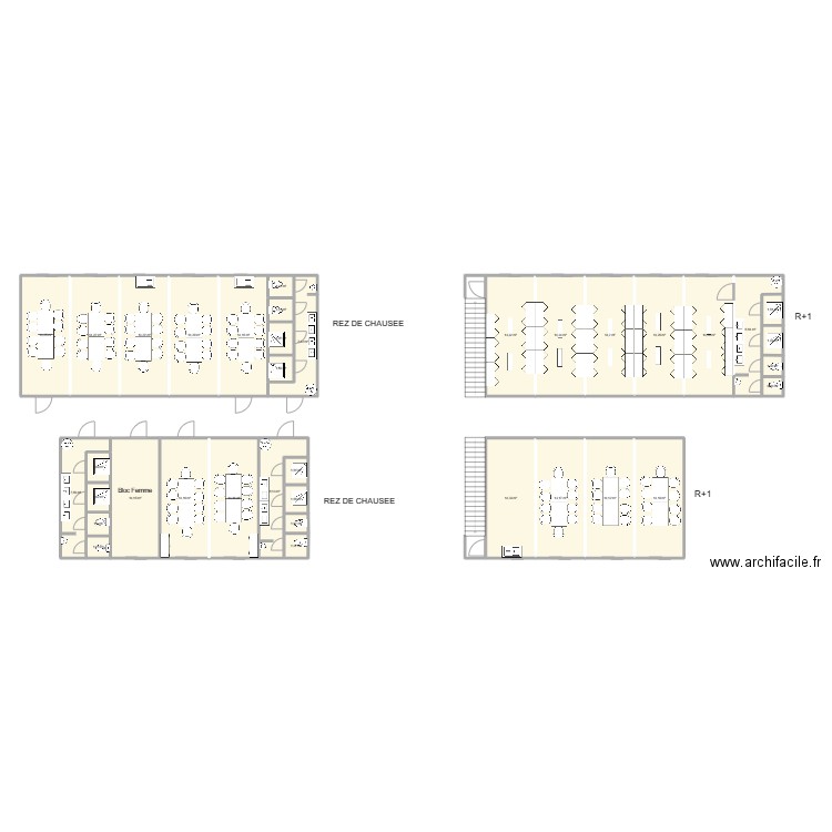 SETEC  CHANTIER ST ETIENNE. Plan de 37 pièces et 297 m2