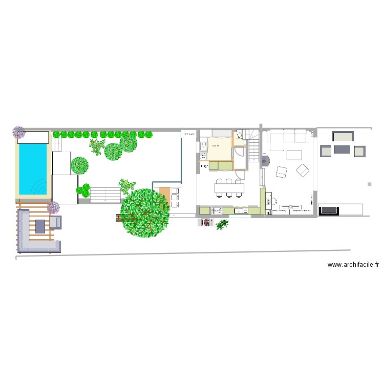 casa Nat & Ric. Plan de 2 pièces et 7 m2