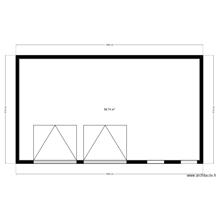 GARAGE_2024. Plan de 1 pièce et 60 m2