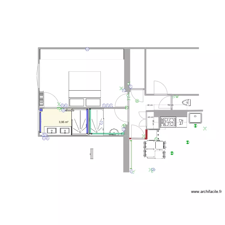 Appart 2iem. Plan de 