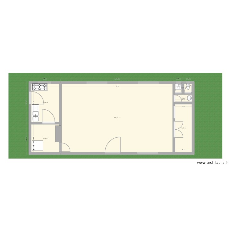 RESTAURANT 1. Plan de 6 pièces et 145 m2