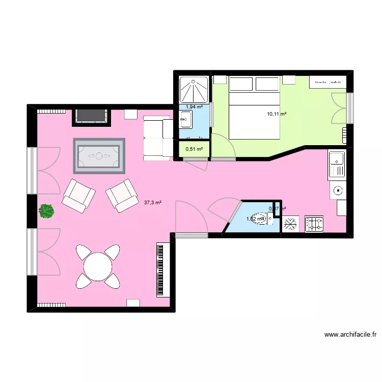 TD 02/04/26. Plan de 6  et 51 m²