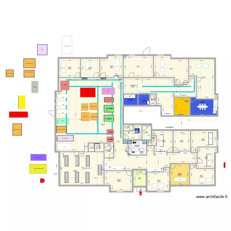 plan kinat 3.1. Plan de 31  et 535 m²