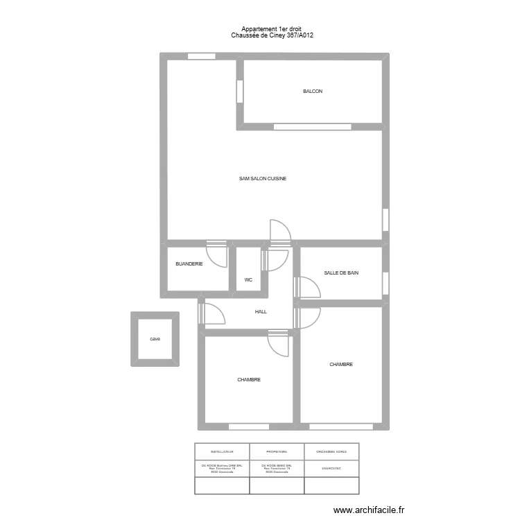 A012 REZ DROIT. Plan de 