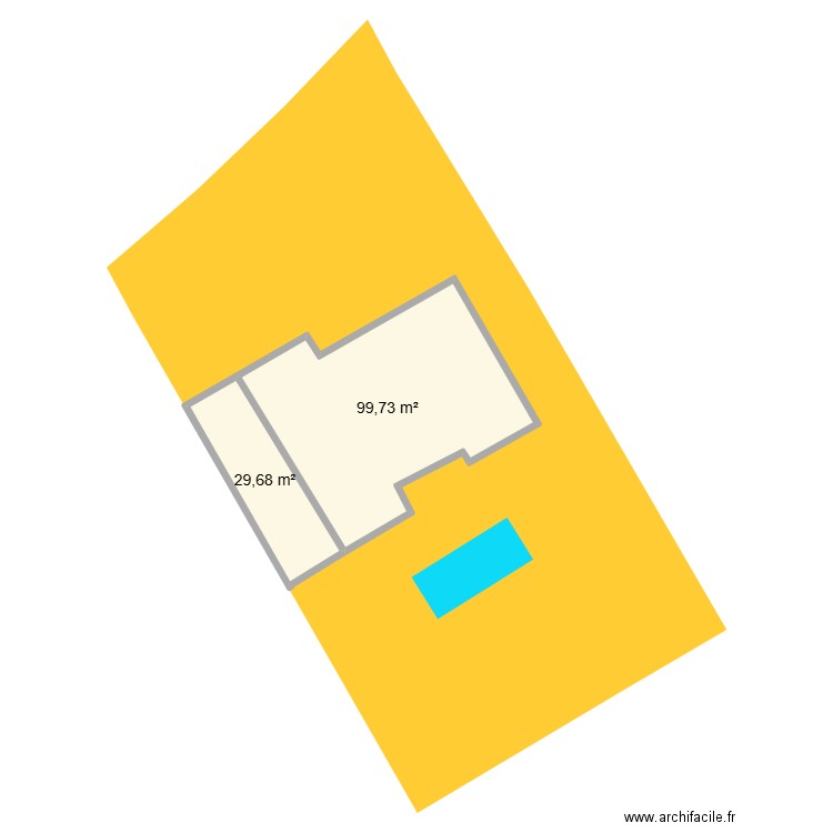 clstgreg. Plan de 2 pièces et 129 m2