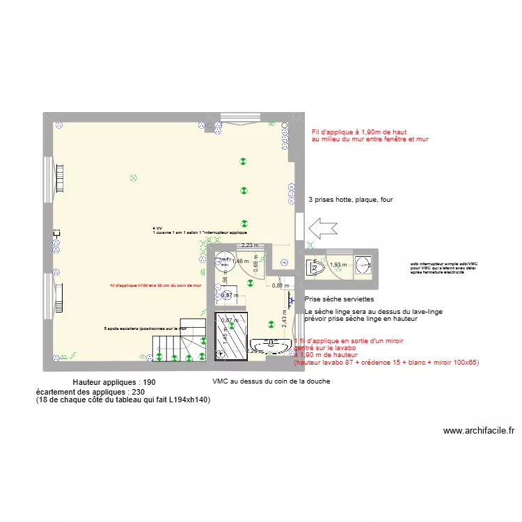 11 oct sdb modif plan electrique post visite du 10. Plan de 