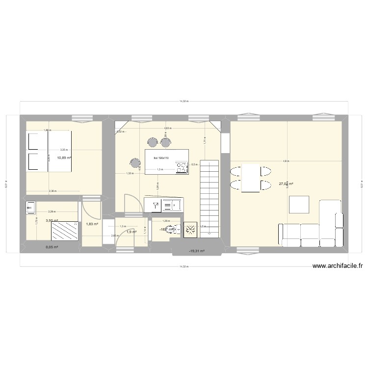 DuplexBis. Plan de 0 pièce et 0 m2