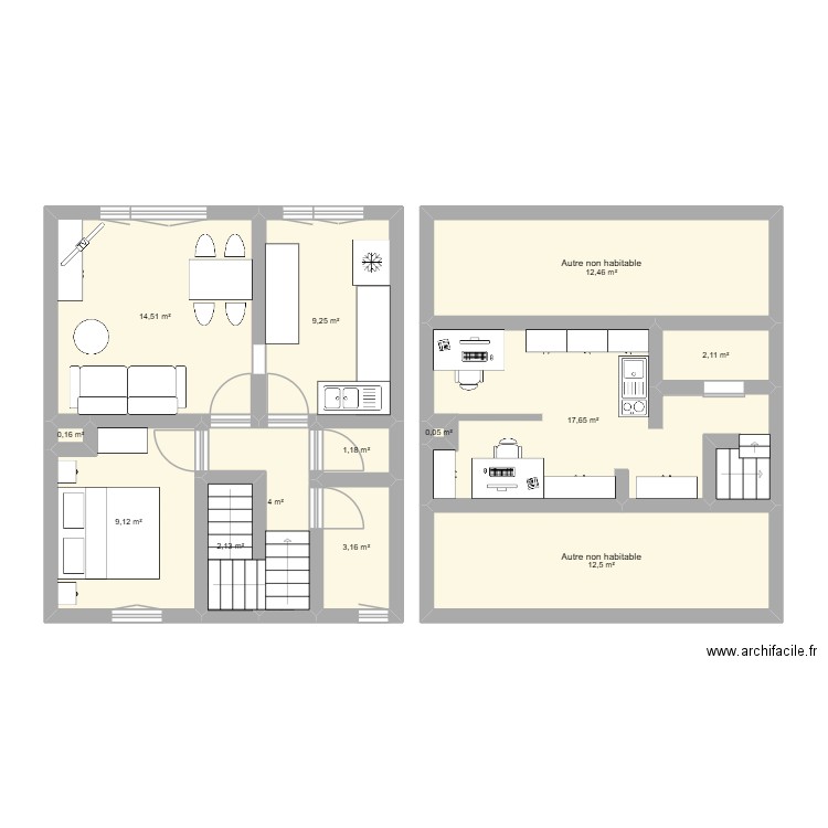 Angers ok. Plan de 13 pièces et 88 m2