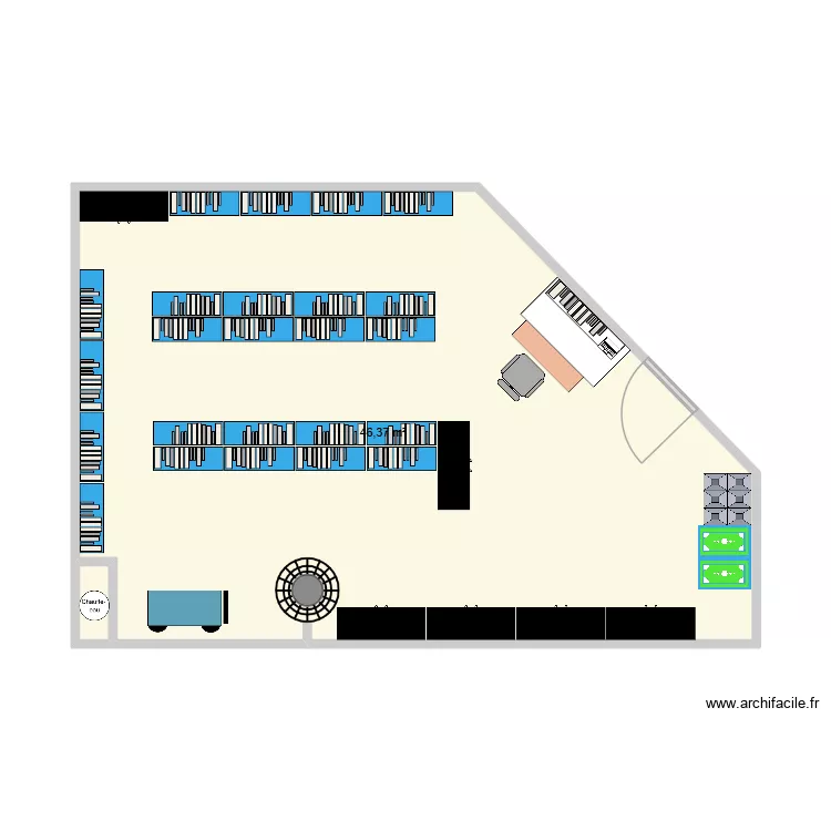fourniture 5eme / Proposition 1. Plan de 2  et 47 m²