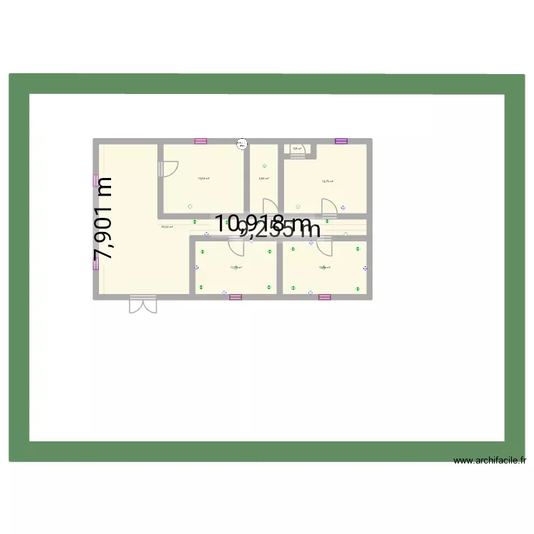 maison de fresnel. Plan de 7 pièces et 101 m²