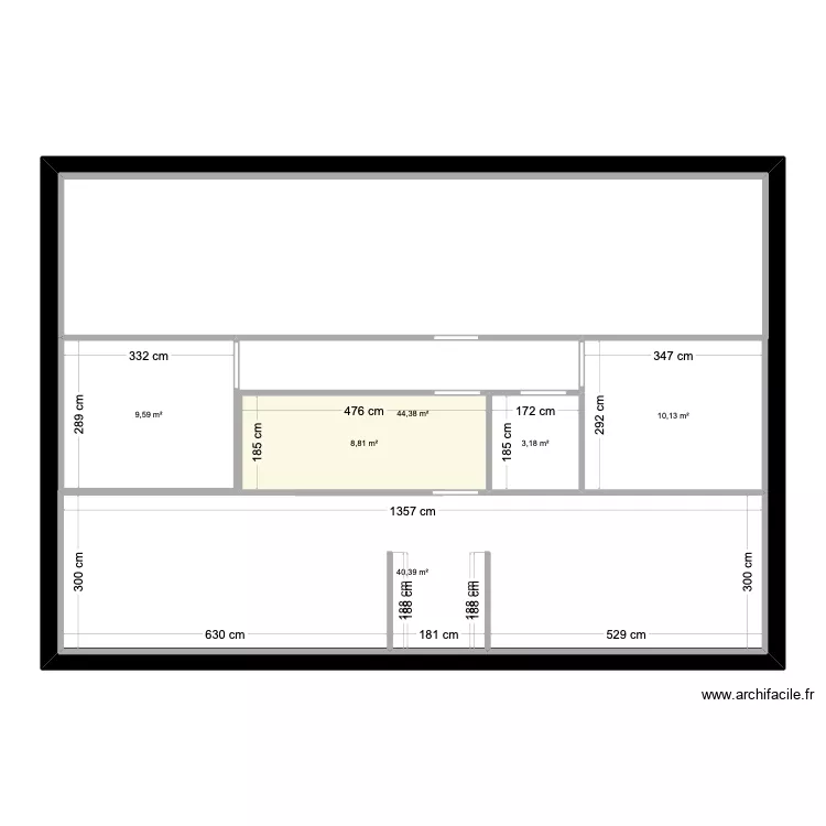Plan M&eacute;line 1ER AVANT 2. Plan de 