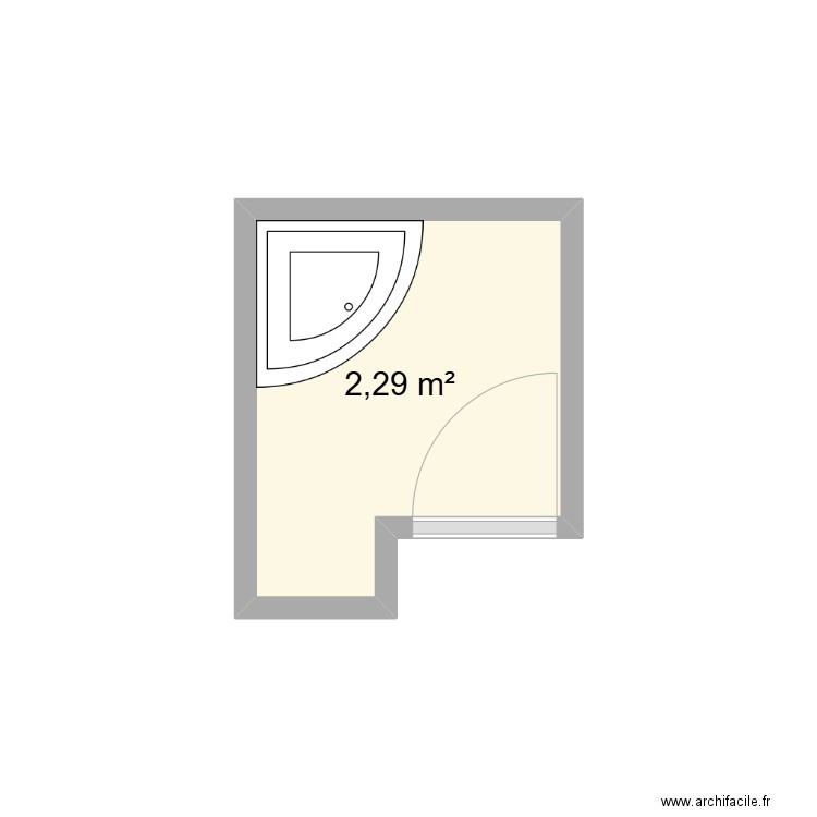 SAUSSET. Plan de 1 pièce et 2 m2